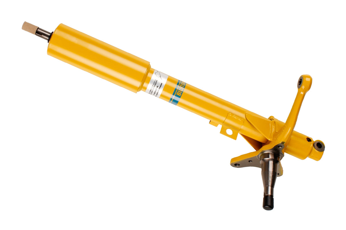 Bilstein B6 Sport shock absorber for Porsche 911, front view showing durable metal body and mounting components.