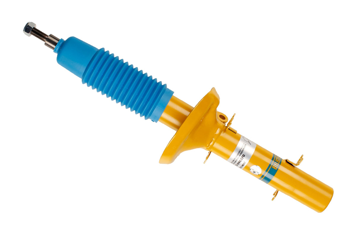 Bilstein B6 front shock absorber for Audi TT, Audi A3, and Seat Leon, showing the metal shock component and mounting points.