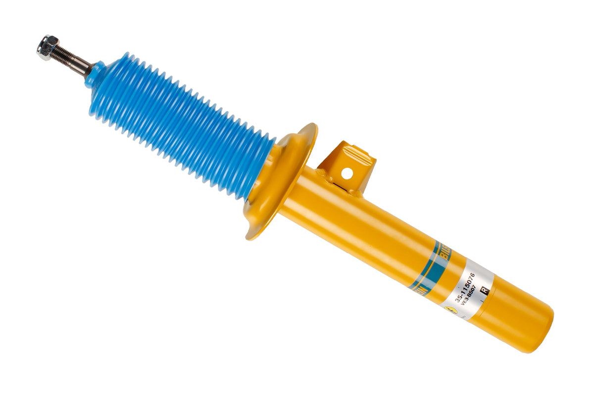 Bilstein B8 shock absorber for BMW 3 Series E46, showing the durable metal body and mounting components.