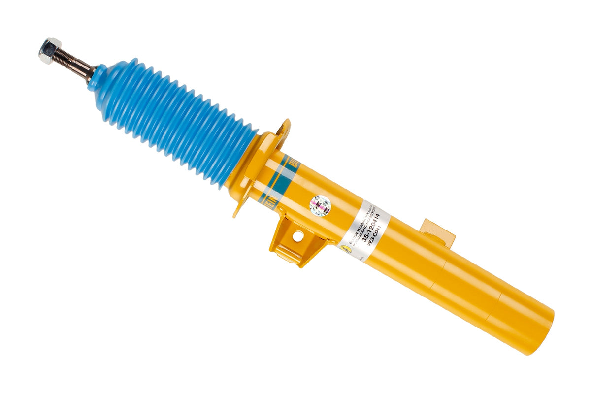 Bilstein B8 shock absorber for BMW 3 Series E90, model 35-120414, shown with metal body and mounting components.