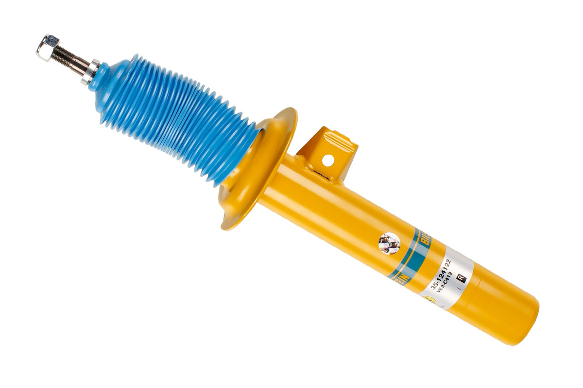 Bilstein B8 shock absorber for BMW Z4 E85, showing the silver coil spring and durable metal construction.