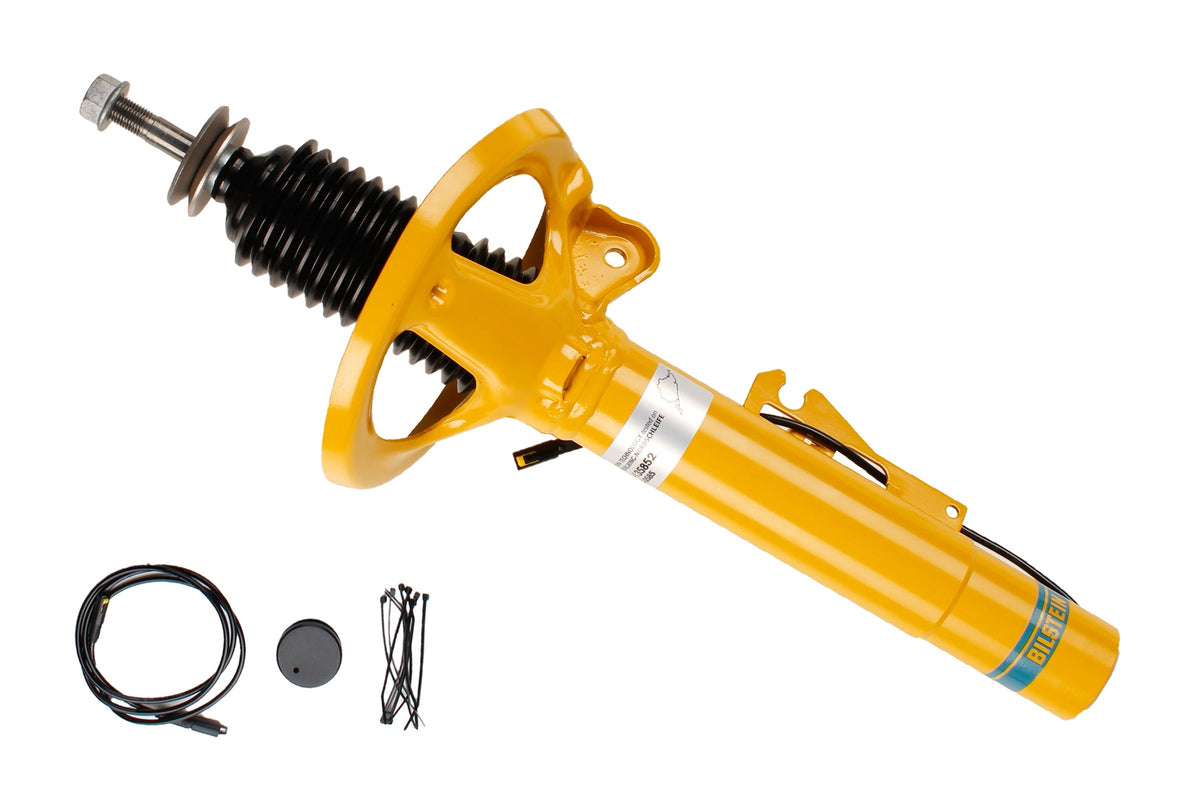 Bilstein B8 shock absorber for Porsche 997 C4, showing the metal body and mounting components of the suspension part.