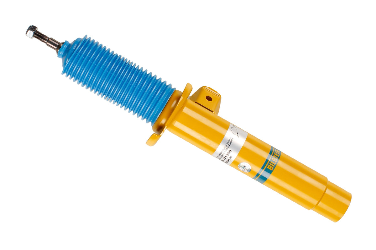 Bilstein B6 shock absorber for BMW X1 (E84) 4WD, model 35-171300, showing the black coil-over design and metal mounting parts.