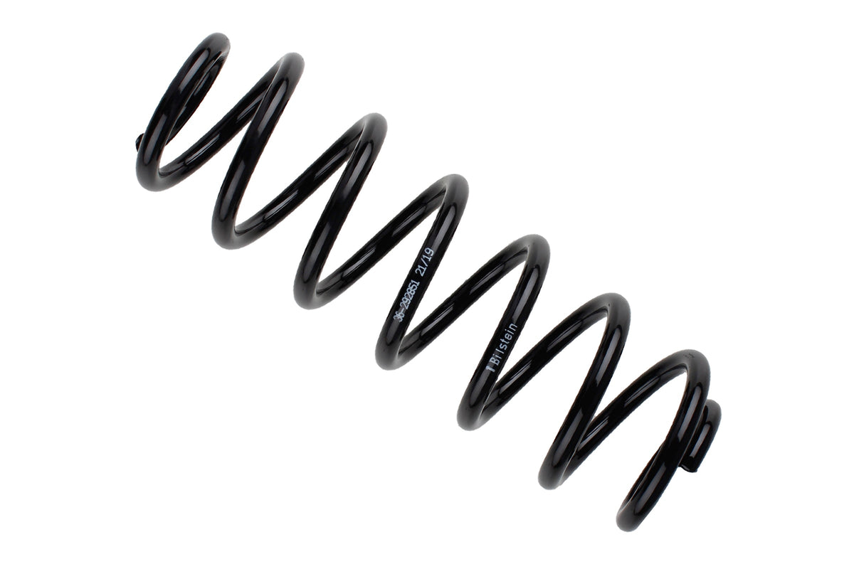 Bilstein B3 rear coil spring for Volkswagen Golf VII, automotive suspension part, shown in the image.