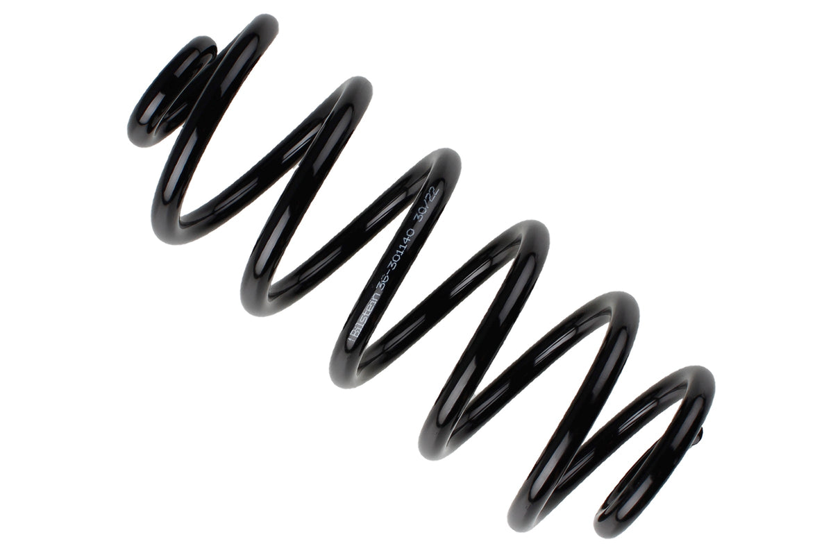 Bilstein B3 OE replacement coil springs for BMW X5 E70, showing the new suspension springs in a close-up image.