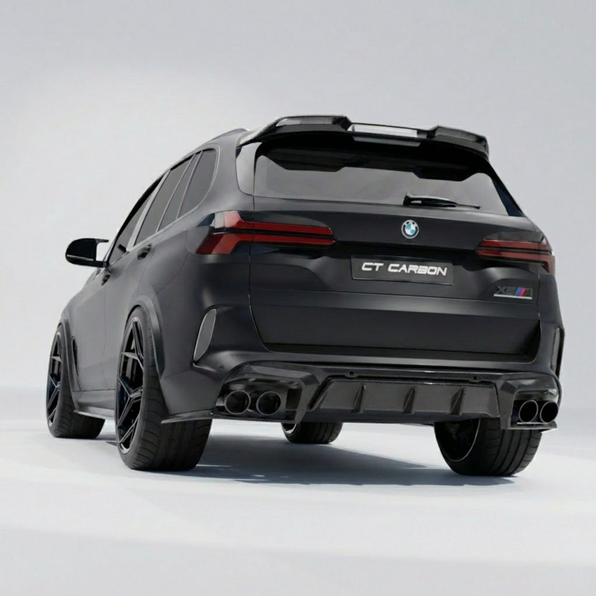 BMW F95 X5M 2023+ CT Design carbon fiber full kit, car exterior enhancement, featuring sleek carbon fiber components.