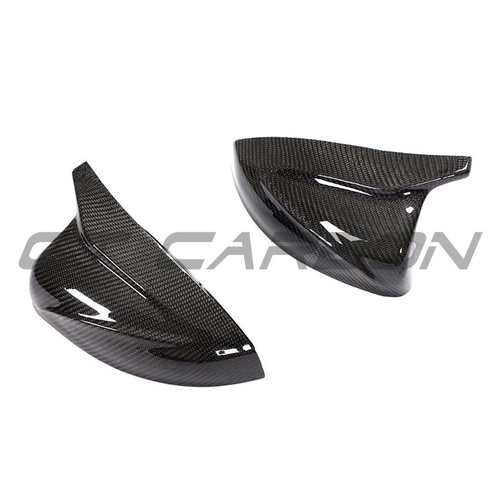 CT Carbon Audi A3 S3 RS3 8V carbon fiber mirror covers without lane assist, designed for sporty car exterior accessories.