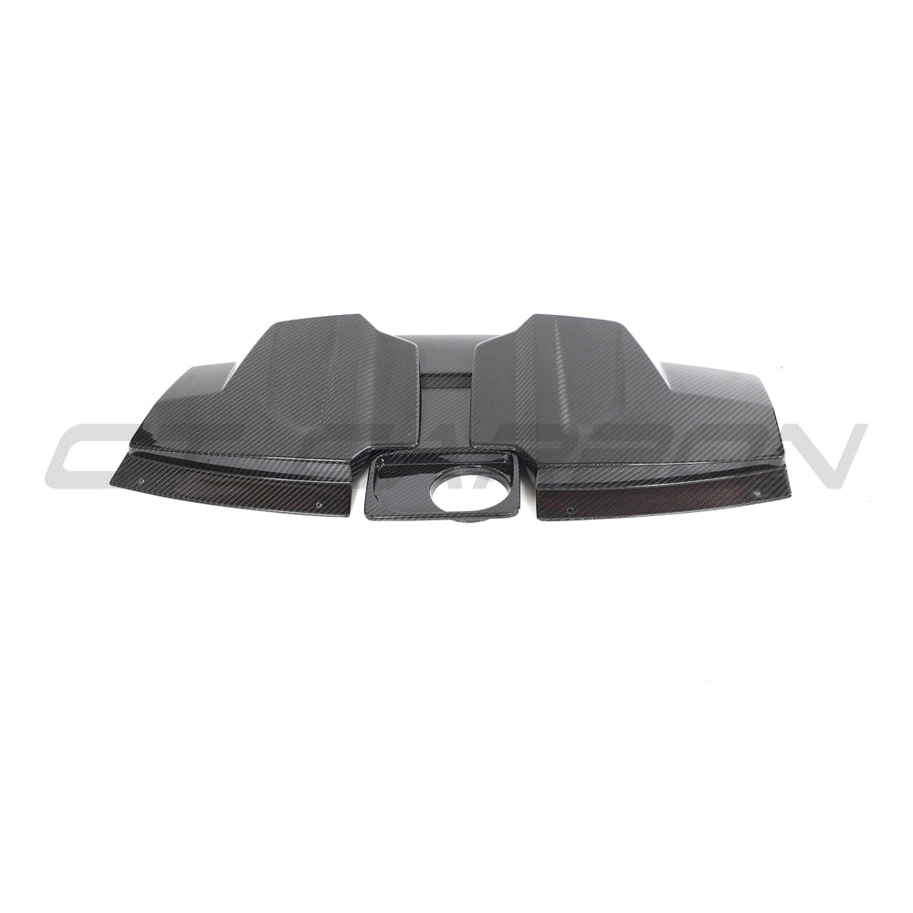 CT Carbon Audi R8 coupe 2015-2024 carbon fibre engine and air box cover, showcasing sleek, lightweight automotive accessories.
