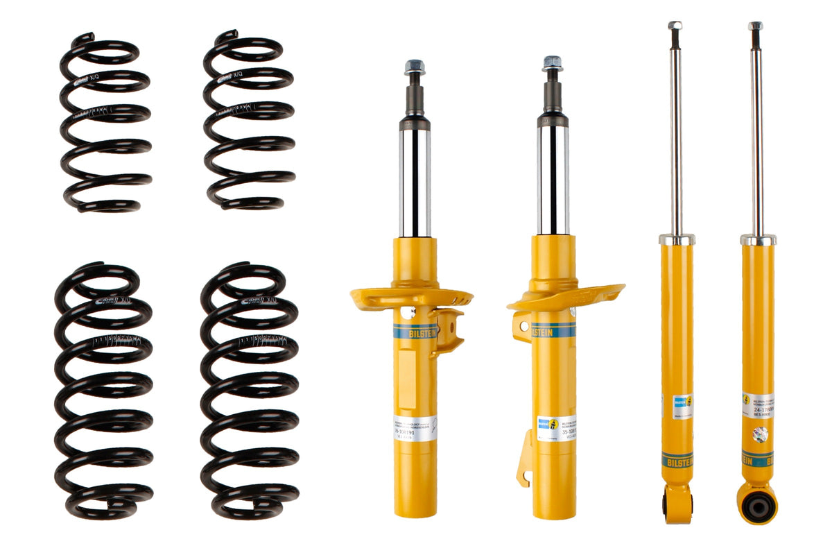 Bilstein B12 suspension kit for Audi A3 Cabriolet, showing shock absorbers and suspension components from the Bilstein B12 PK series.