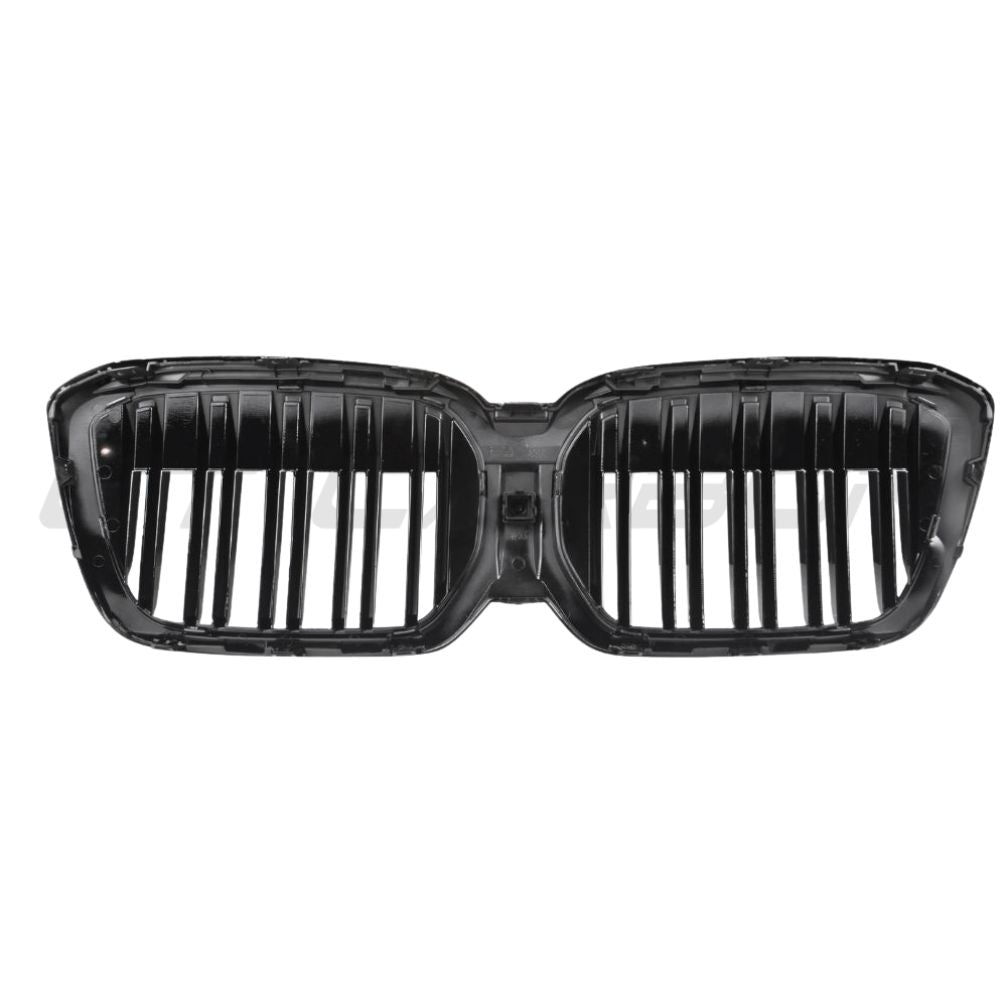 BMW G08 IX3 LCI 2021-2024 CT Carbon double slat carbon fibre grille showing close-up of sleek black design