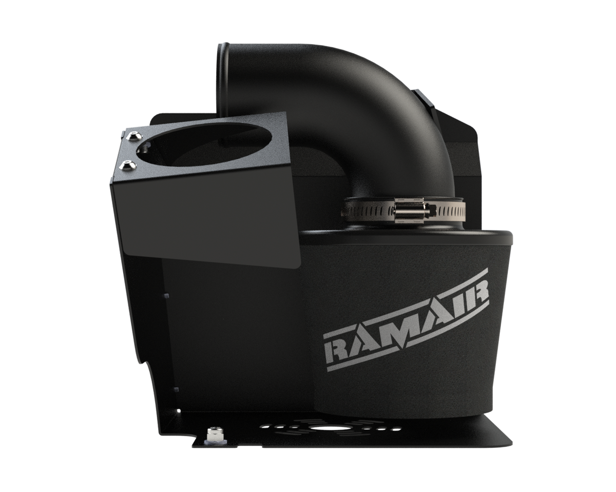 Ramair air filter induction kit for Renault Clio 4 RS 1.6 RS, featuring a high-performance filter and sleek induction design.