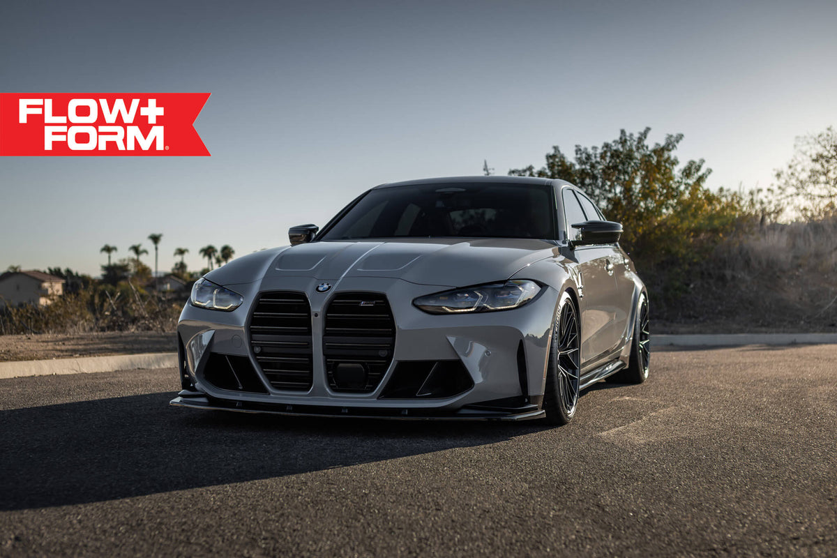 HRE PERFORMANCE WHEELS FF28 alloy wheels with a sleek multi-spoke design on a vehicle.