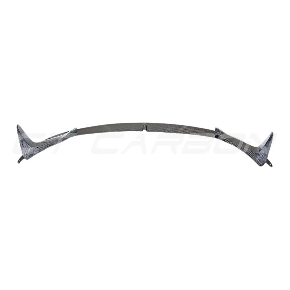 BMW M3/M4 F80/F82/F83 carbon fiber splitter set, three-piece V1 design, lightweight aerodynamic car accessory by CT Carbon.