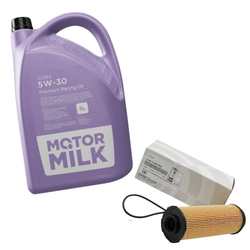 Nineteen72 Performance BMW B58 Gen 1 Minor Service Kit for M140i, M240i, 340i, and 440i, includes filters and oils.
