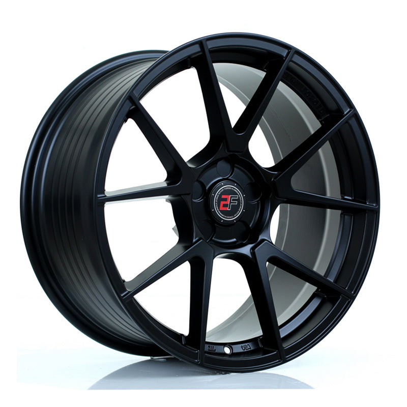 2Forge ZF6 semi-forged wheels showcasing their sleek, modern design with multiple spokes in a metallic finish