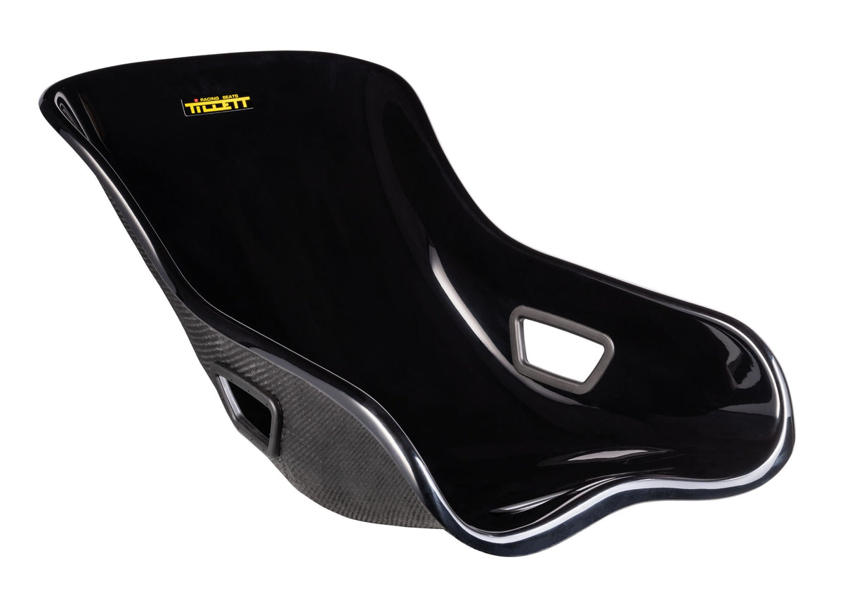 TILLETT W4 car racing seat with black fabric and side support, designed for high-performance automotive racing.