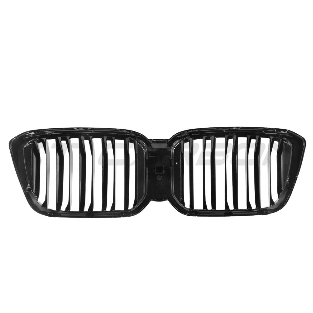 BMW G01 G02 X3 X4 M Series 2022-2024 carbon fiber grille with double slats, by CT Carbon, showcasing sleek, high-quality design.