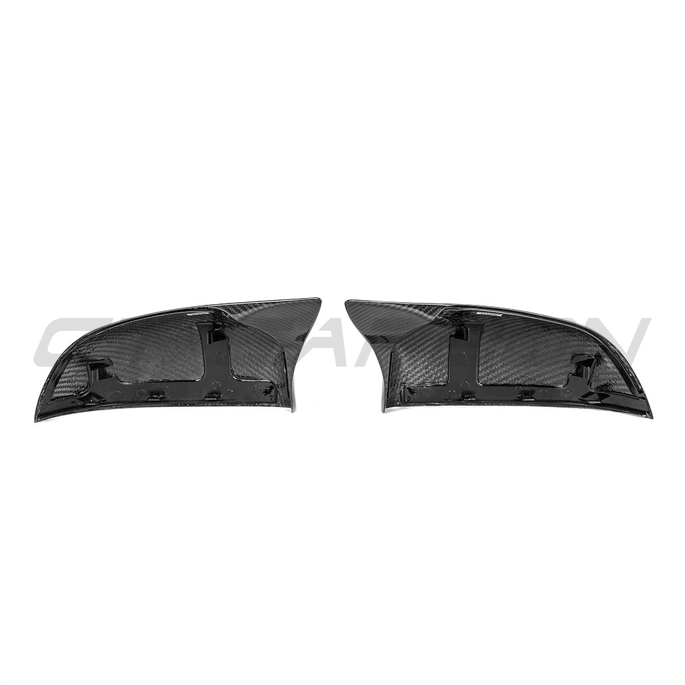 BMW X5/X6 F15/16 carbon fibre mirrors by CT Carbon, showing sleek, lightweight exterior mirrors with carbon fiber finish.