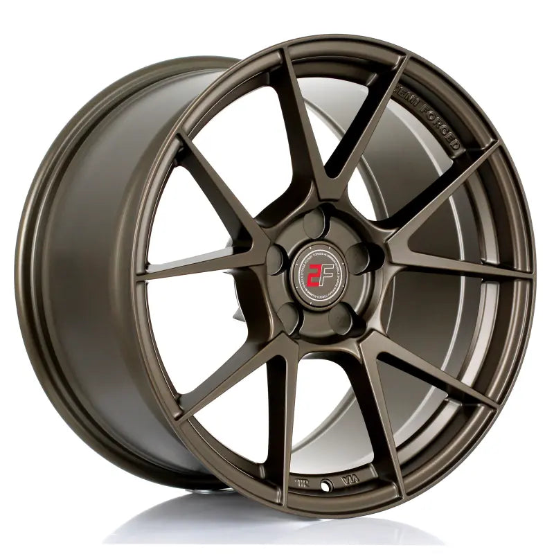2Forge ZF6 semi-forged wheels with a sleek finish, showcasing the intricate spoke design and modern alloy construction.