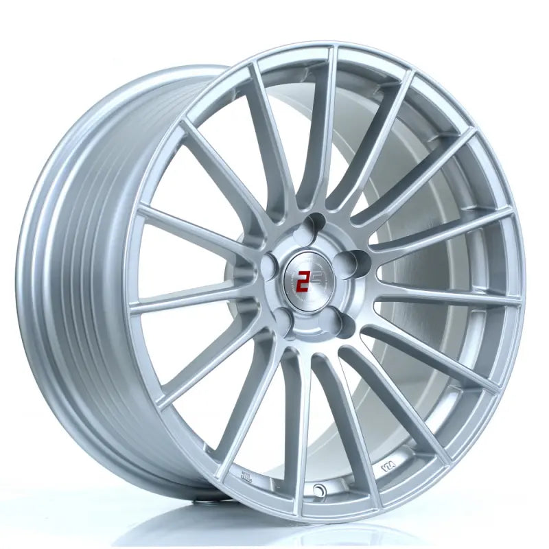 2Forge ZF1 semi-forged wheels with a sleek finish, showcasing the multi-spoke design and metallic details of the alloy wheels.