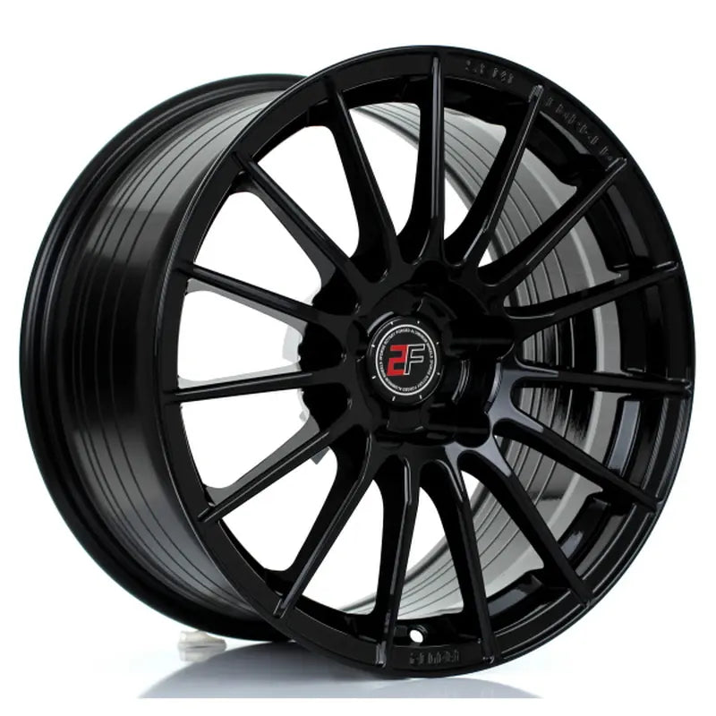 2Forge ZF1 semi-forged wheels with a sleek finish, showcasing their modern design and metallic color.