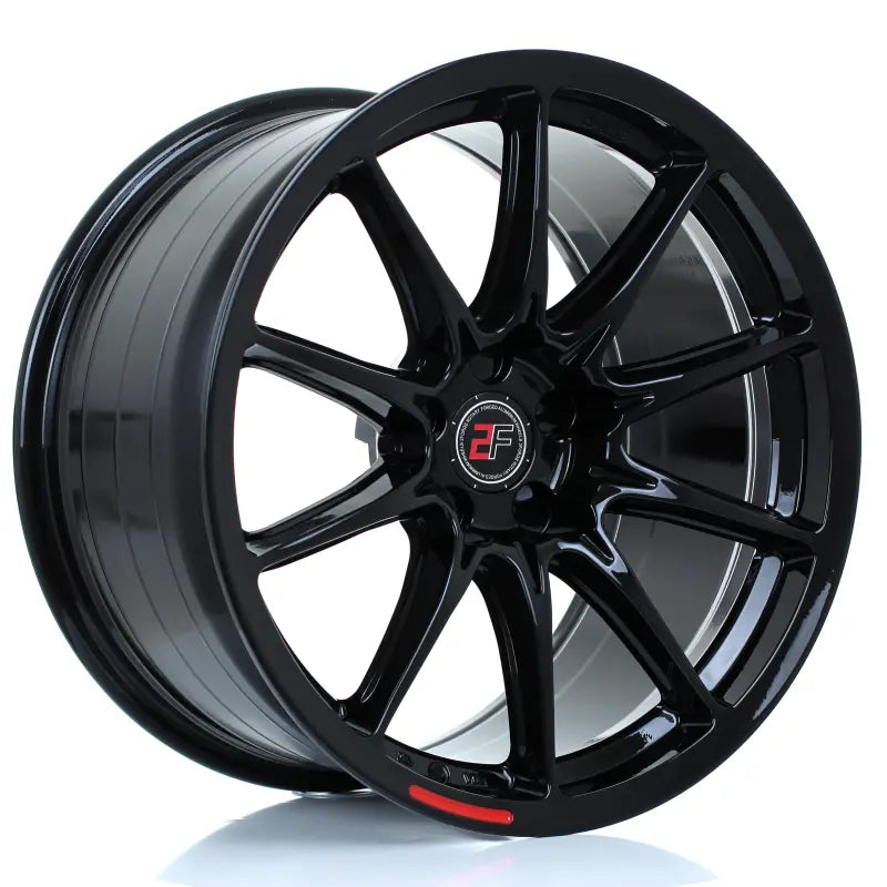 2Forge ZF8 semi-forged wheels with a sleek finish, showcasing their stylish design and durable construction for vehicles.