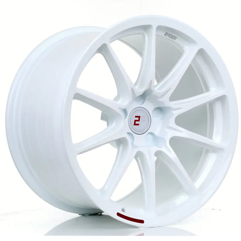 2Forge ZF8 semi-forged wheels showing a sleek black finish with multi-spoke design on a white background.