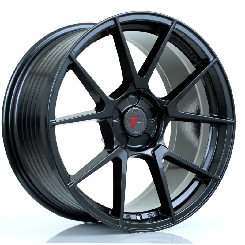 2Forge ZF6 semi-forged wheels with a sleek finish, showcasing the stylish design and detailed craftsmanship of the alloy wheels.