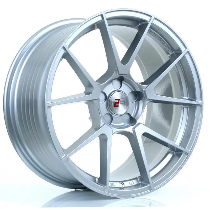 2Forge ZF6 semi-forged wheels with a sleek finish, featuring six-spoke design and durable construction for vehicle enhancement.