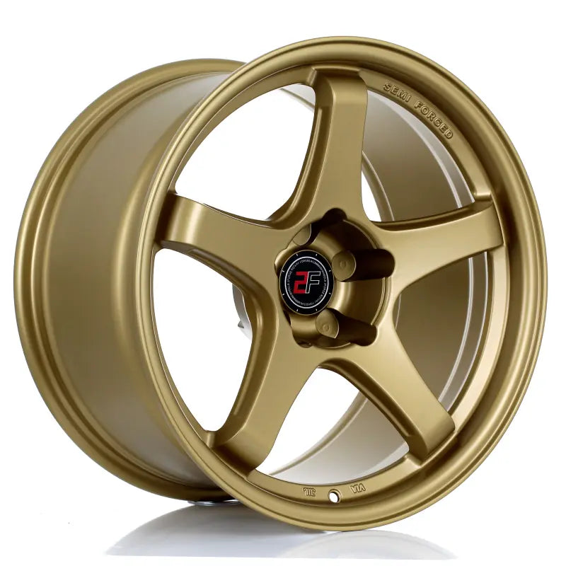 2Forge ZF7 semi-forged wheels with a sleek finish, showcasing the modern design and detailed rim structure.
