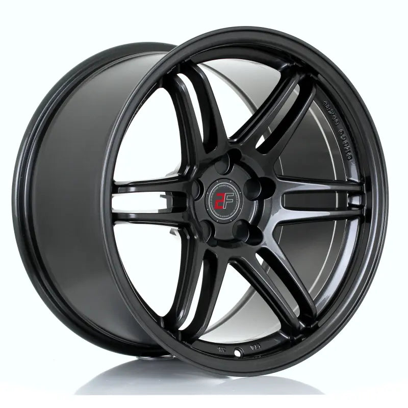2Forge ZF5 semi-forged wheels with a sleek finish, showcasing the multi-spoke design and metallic surface of the alloy wheel.