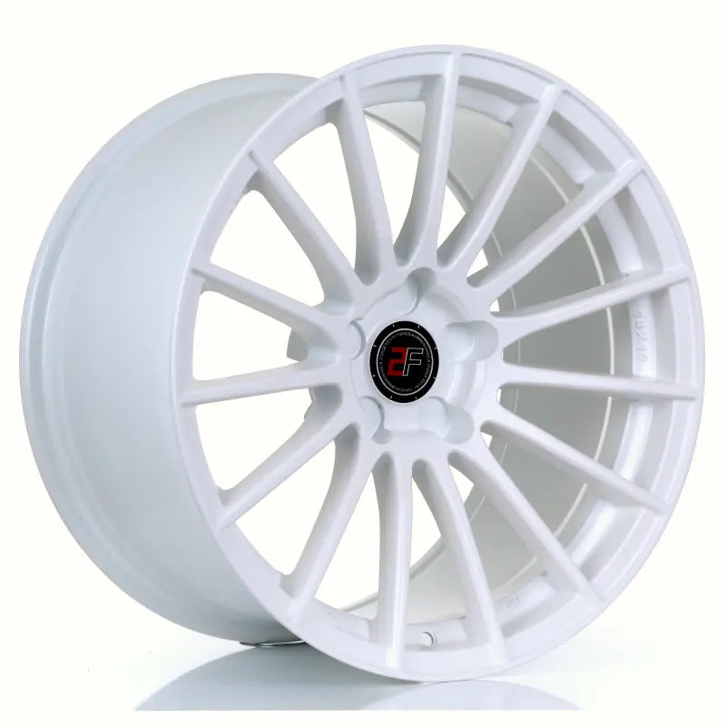 2Forge ZF1 semi-forged wheels in matte white finish showing the detailed multi-spoke design for cars or trucks