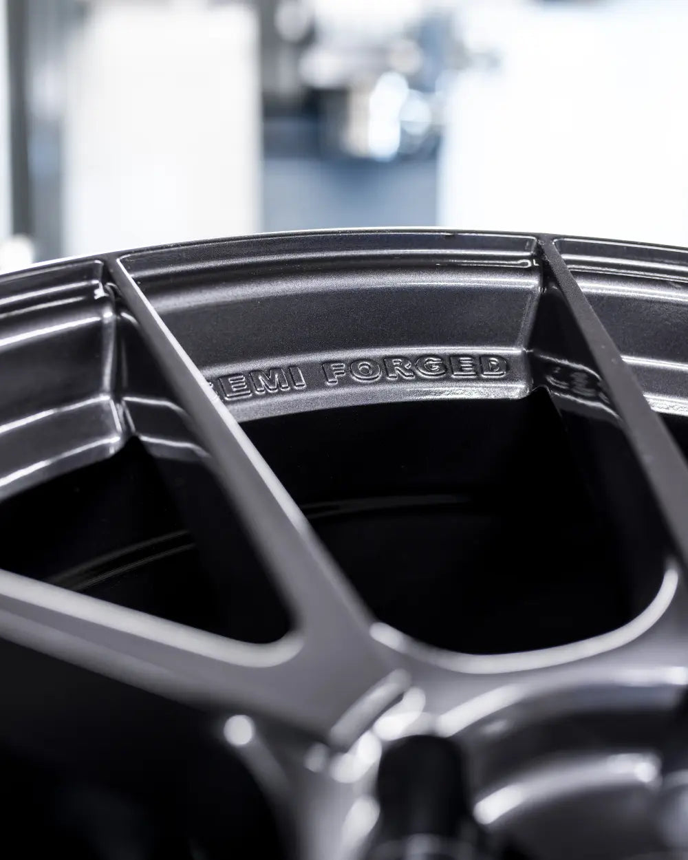Close-up of 2Forge ZF6 Semi-Forged Wheels showing detailed alloy wheel design and finish.