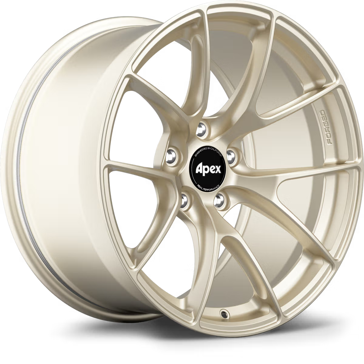 Apex VS-5RS forged alloy wheels with a sleek, multi-spoke design suitable for high-performance vehicles.
