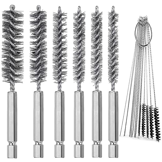 BIMECC BMW wheel stud and nut conversion kit with fitting tools, including Loctite, tap, and wire brushes for easy installation.