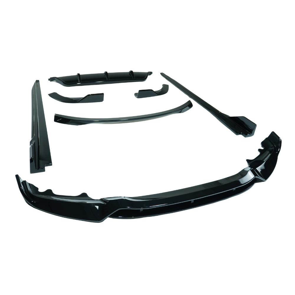 Full gloss black kit for BMW X6 F16 2014-2018 by CT Carbon, showcasing the sleek exterior upgrade components.