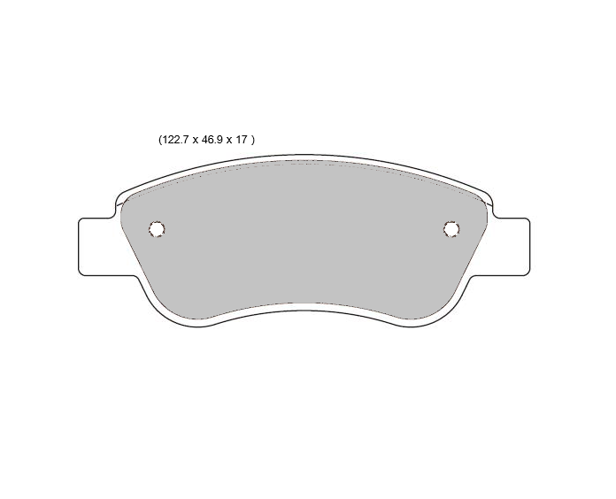 PBS City Car Cup Aygo front performance brake pads, model 8419, showing black friction material and metal backing plate.