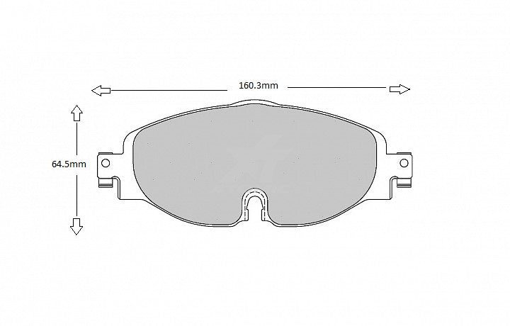 SEAT Leon PBS Performance Brake Pads for 2012 and newer, showing the black brake pad with metal backing and friction surface.