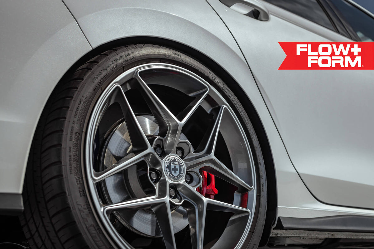 HRE PERFORMANCE WHEELS FF11 alloy wheel with a sleek multi-spoke design, shown in a close-up view.