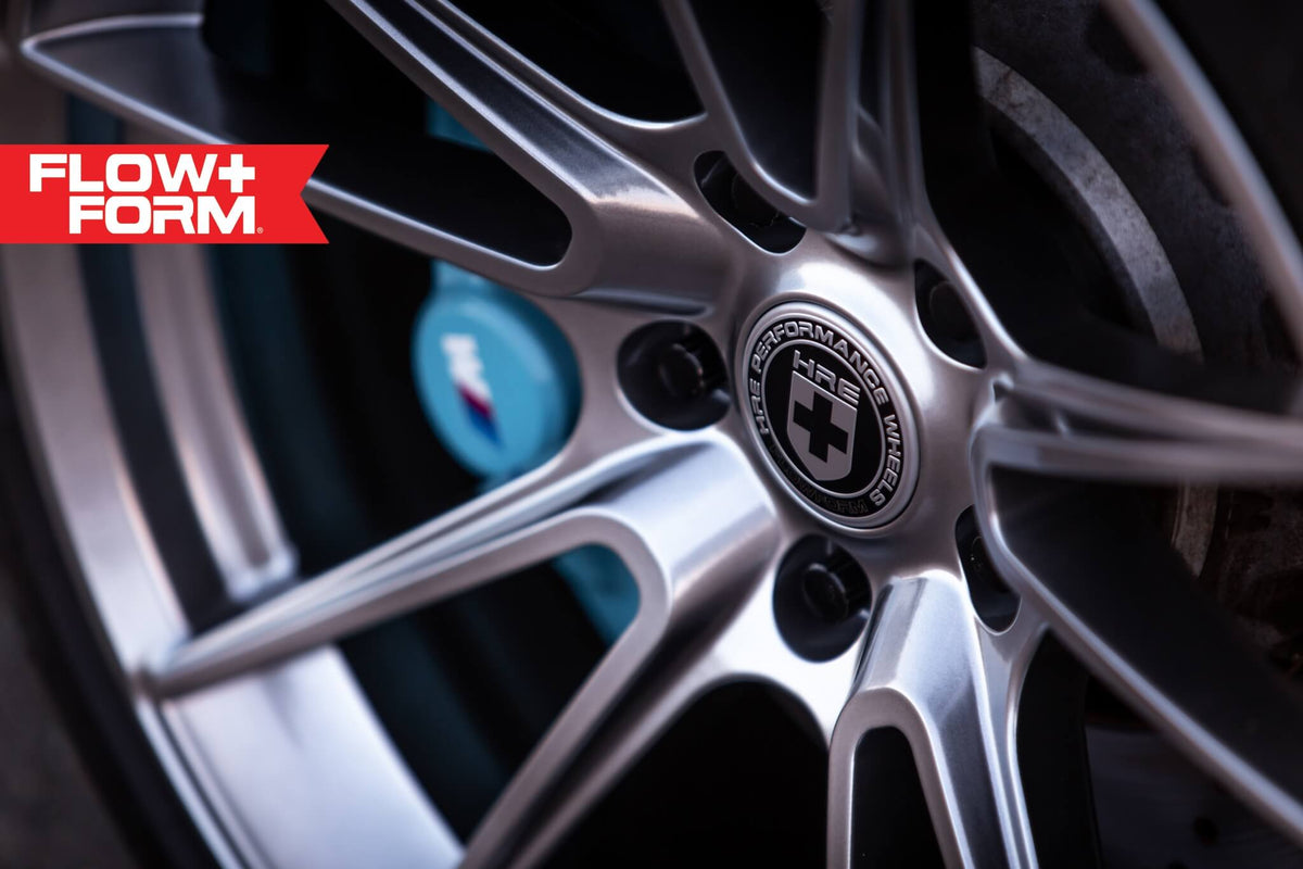 HRE PERFORMANCE WHEELS FF04 alloy wheels with a sleek multi-spoke design on a car.