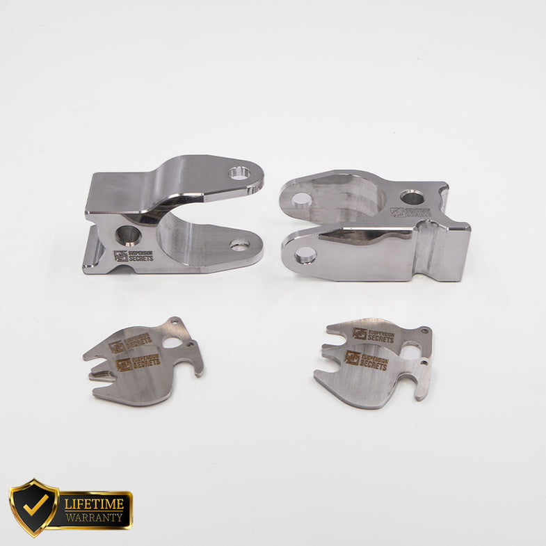 Suspension Secrets camber kit for Porsche 911 GT3 (992) featuring suspension linkages and adjustable camber components.