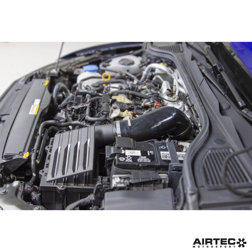 Airtec Motorsport turbo elbow hose for EA888 Gen 4 engine, designed for high-performance turbocharged cars with 300-320PS.