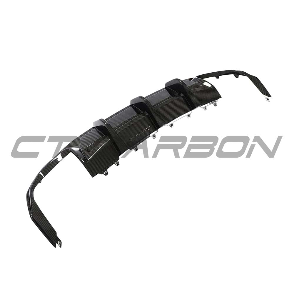 Audi A3/S3 8Y saloon full carbon fibre kit by CT Carbon, featuring diffuser and aerodynamic enhancements.