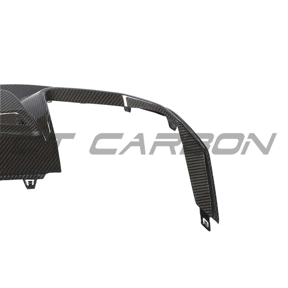 Audi A3/S3 8Y saloon full carbon fiber kit by CT Carbon, including diffuser and aerodynamic components, on a black car.