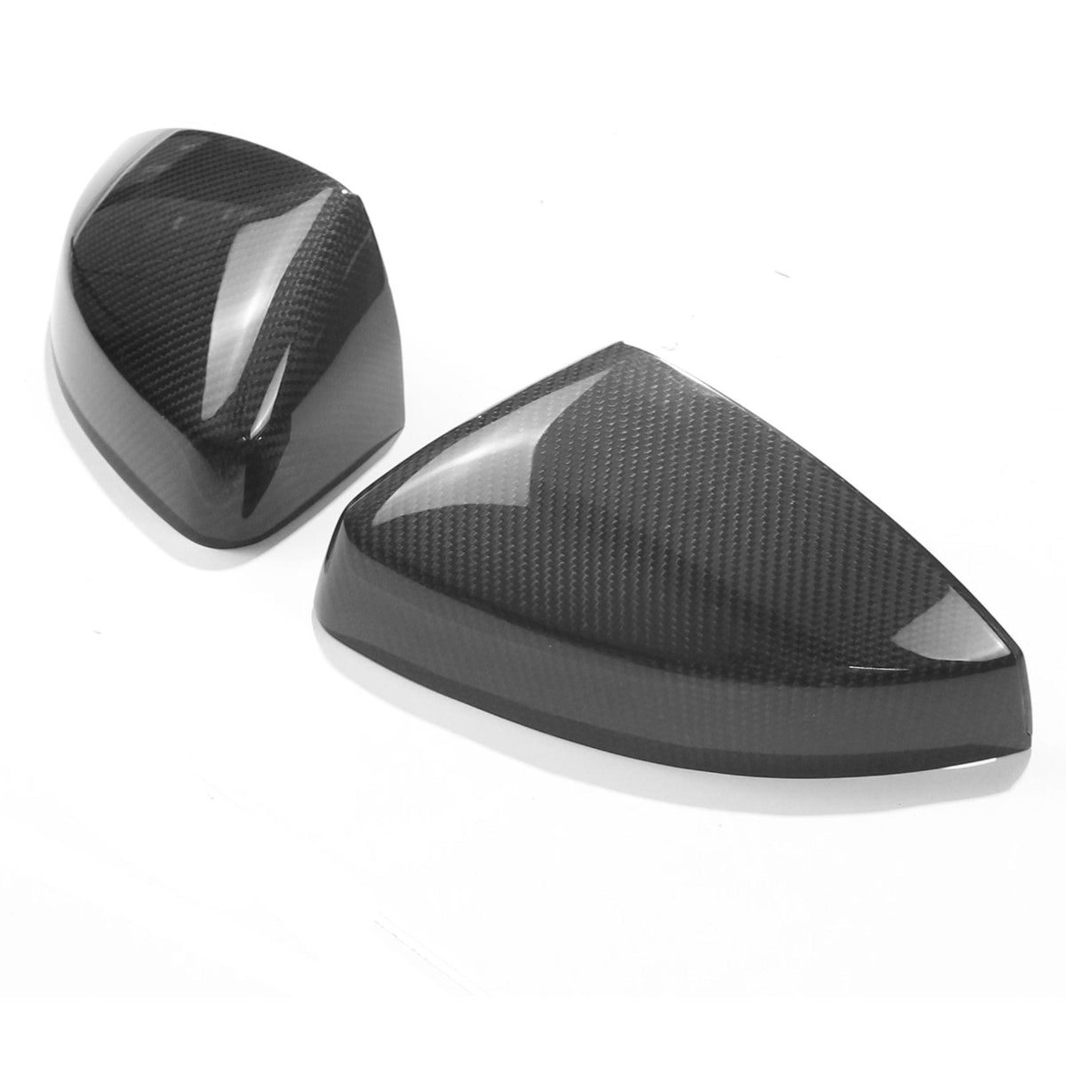 Audi A3/S3/RS3 8V carbon fiber mirror accessories by CT Carbon, showing sleek pre-preg carbon fiber mirrors without lane assist.