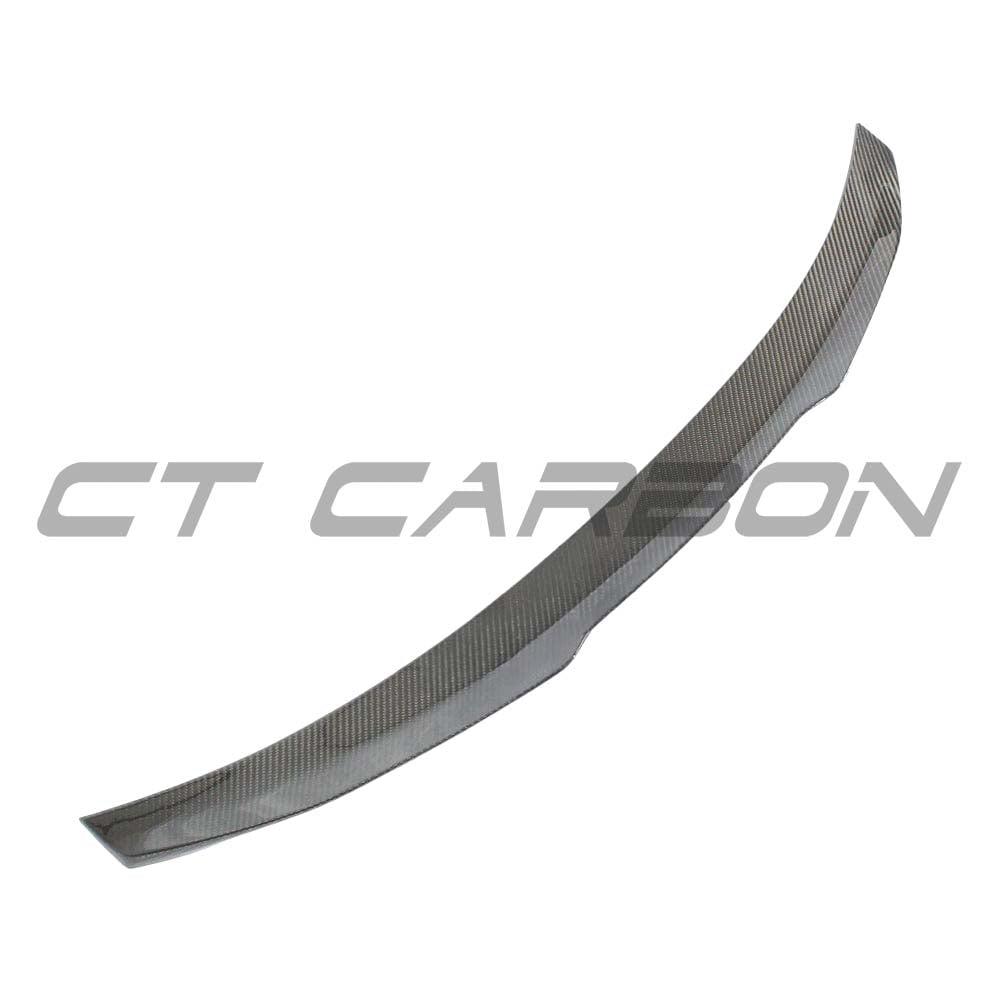 Audi A3/S3 8Y saloon full carbon fiber kit by CT Carbon, including spoiler and body accents, installed on the vehicle.