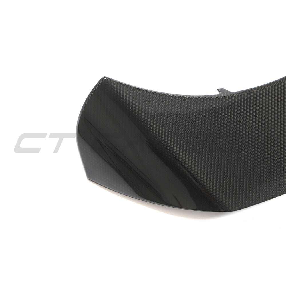 Audi A3/S3/RS3 8Y Sportback carbon fibre spoiler by CT Design, showing sleek aerodynamic design on the vehicle's rear.