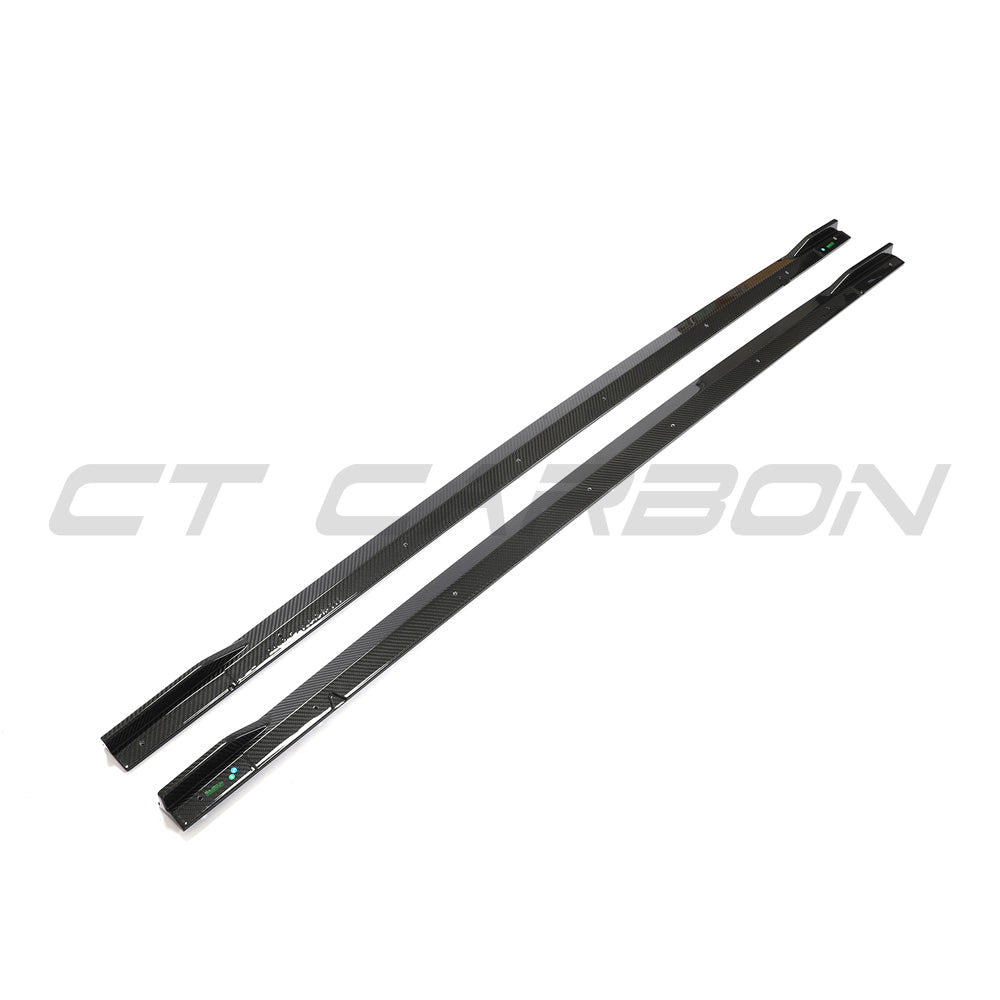 Full carbon fiber kit for Audi RS3 8Y Sportback 2022-2024 by CT Carbon, showcasing the sleek, lightweight carbon fiber exterior components.