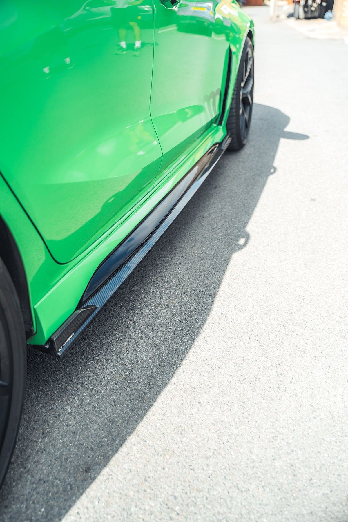 CT Carbon Audi RS3 8Y 2022-2024 Sportback carbon fibre kit without spoiler, showing sleek, lightweight automotive body parts.