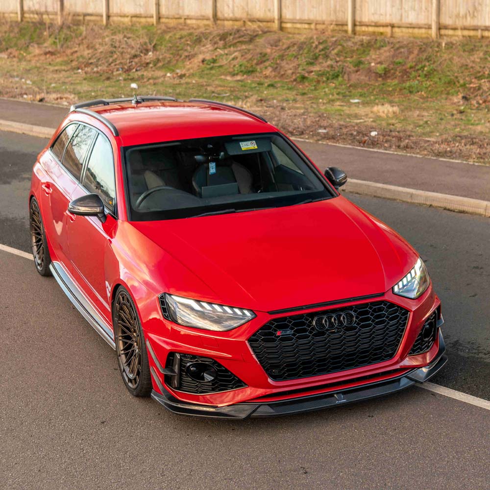 AUDI RS4 B9.5 carbon fibre kit by CT Design, featuring sleek, high-quality carbon fibre components for enhanced sporty appearance.